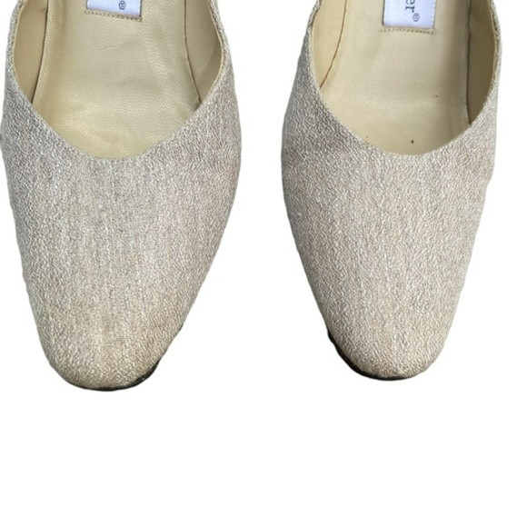 Etienne Aigner Beige Fabric Taylor Heels - Picture 3 of 10